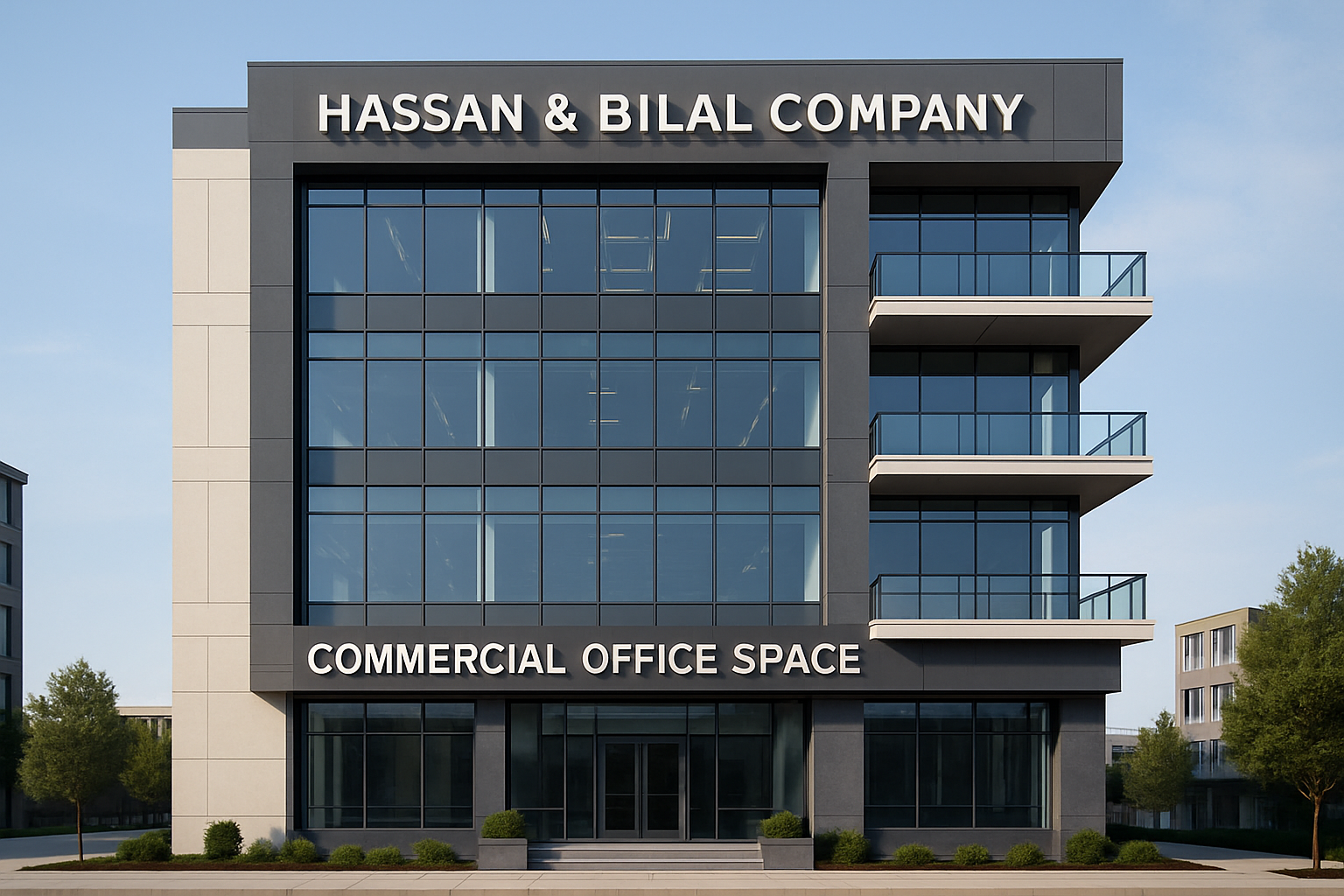 Commercial office space project managed by Hassan & Bilal Company